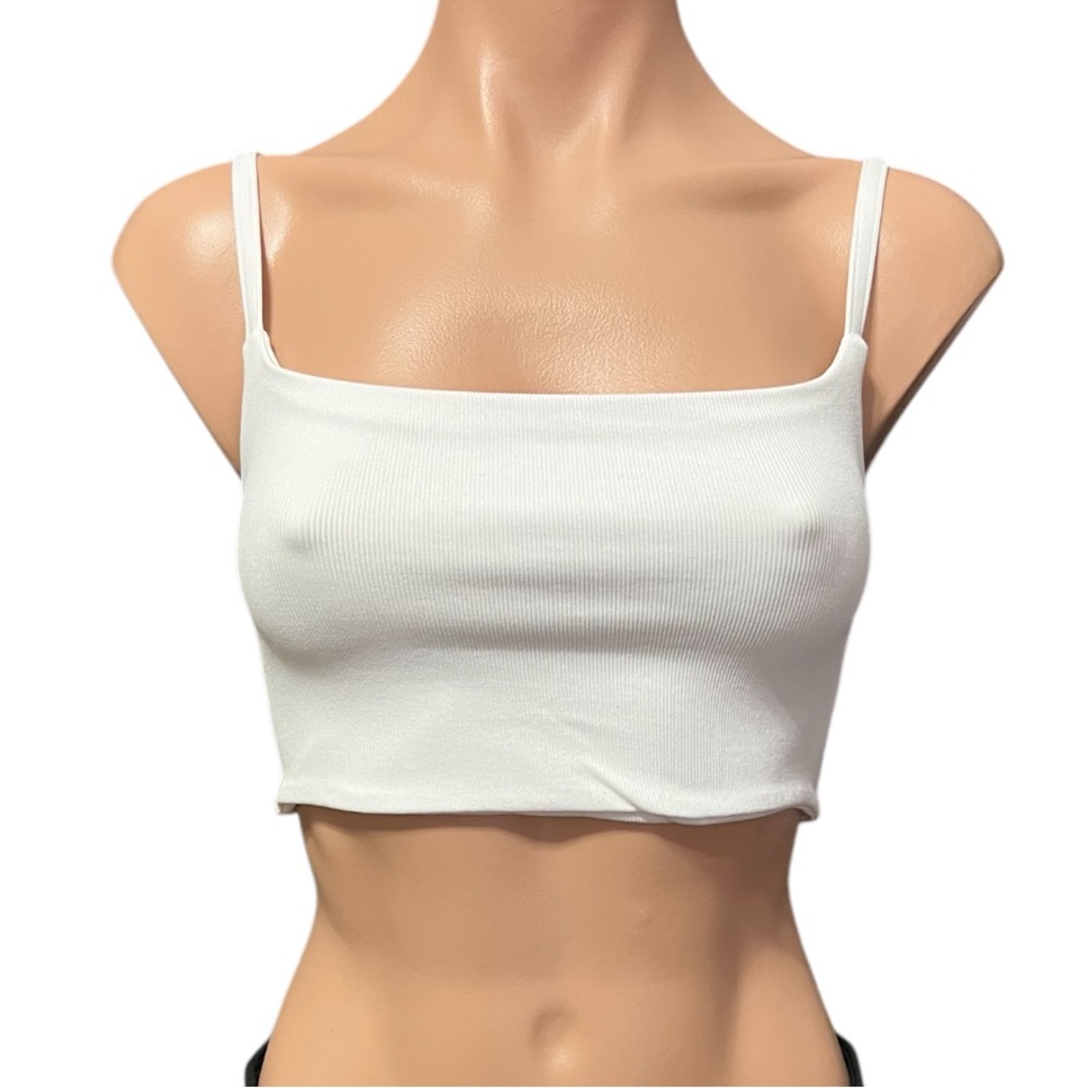 FP Movement by Free People White Tighten Up Mini Bra Top NWOT